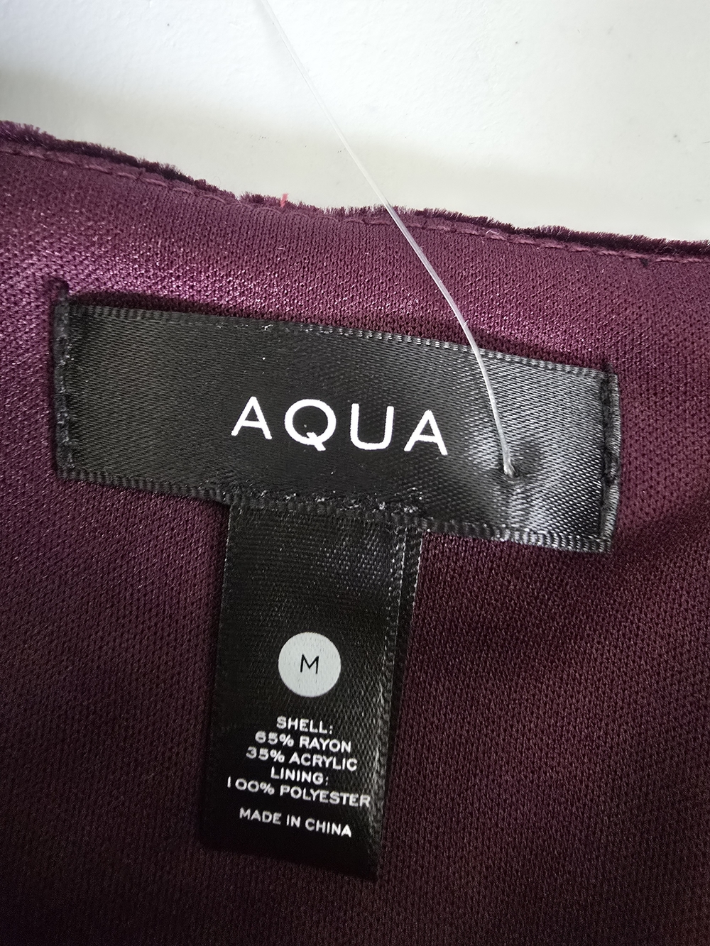 AQUA Velvet Corset Peplum Top M Purple NWT Coquette - Picture 4 of 7